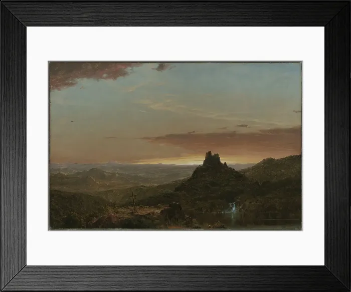 Framed Print : Cross in the Wilderness, 1857. Creator: Frederic Edwin Church Framed Print : Cross in the Wilderness, 1857. Creator: Frederic Edwin Church