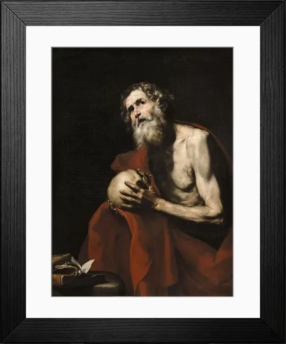 Framed Print : Saint Jerome in penitence, 1634. Creator: Jusepe de Ribera Framed Print : Saint Jerome in penitence, 1634. Creator: Jusepe de Ribera
