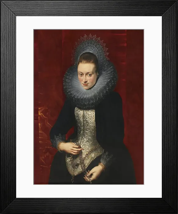 Framed Print : Portrait of a Young Woman with a Rosary, 1609. Creator: Peter Paul Rubens Framed Print : Portrait of a Young Woman with a Rosary, 1609. Creator: Peter Paul Rubens