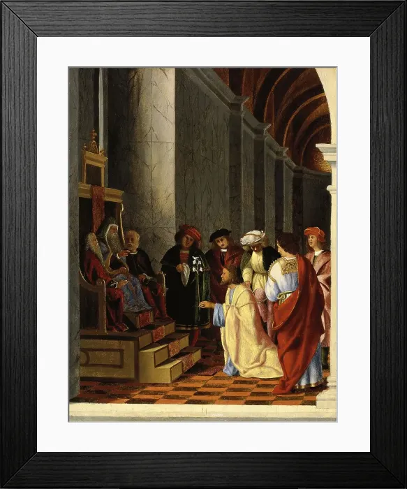 Framed Print : Saint Joseph and the Virgin's Suitors, 1508. Creator: Lorenzo Lotto Framed Print : Saint Joseph and the Virgin's Suitors, 1508. Creator: Lorenzo Lotto