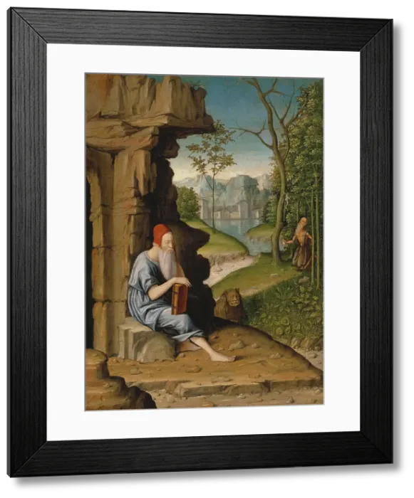 Framed Print : Saint Jerome in the Desert, unknown date. Creator: Bartolomeo Montagna Framed Print : Saint Jerome in the Desert, unknown date. Creator: Bartolomeo Montagna