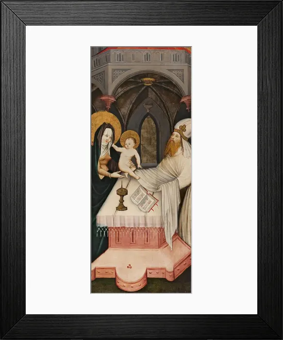 Framed Print : The Presentation in the Temple, 1430. Creator: Anon Framed Print : The Presentation in the Temple, 1430. Creator: Anon