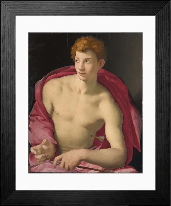 Framed Print : Portrait of a young Man as Saint Sebastian, 1533. Creator: Agnolo Bronzino Framed Print : Portrait of a young Man as Saint Sebastian, 1533. Creator: Agnolo Bronzino