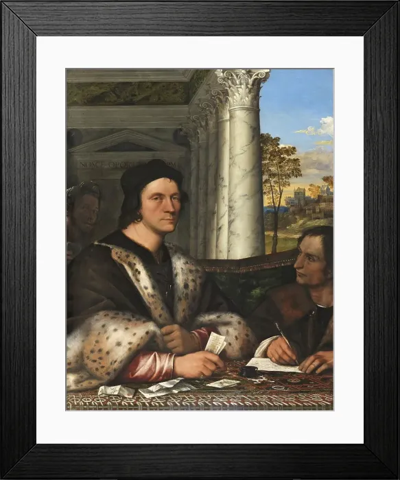 Framed Print : Portrait of Ferry Carondelet with his Secretaries, 1510. Creator: Sebastiano del Piombo Framed Print : Portrait of Ferry Carondelet with his Secretaries, 1510. Creator: Sebastiano del Piombo