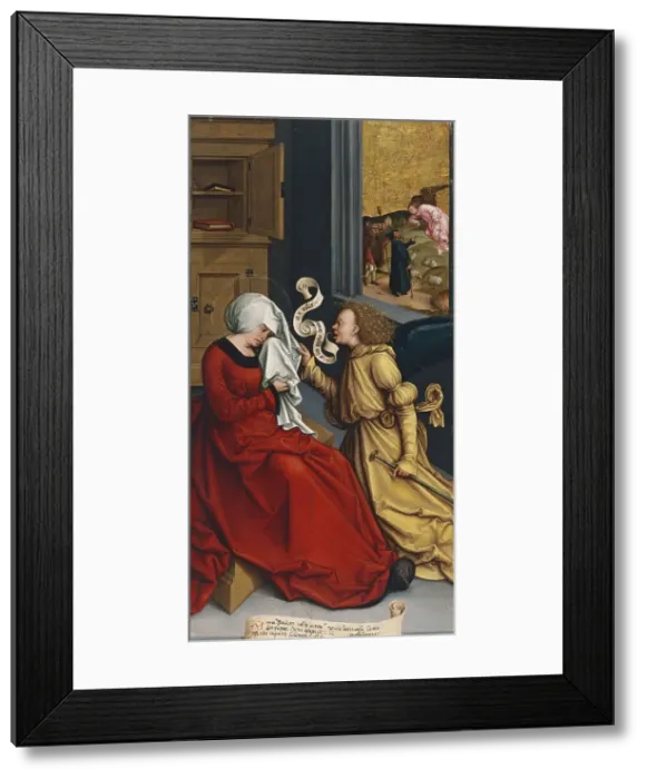 Framed Print : The Annunciation to Saint Anne, 1505. Creator: Bernhard Strigel Framed Print : The Annunciation to Saint Anne, 1505. Creator: Bernhard Strigel