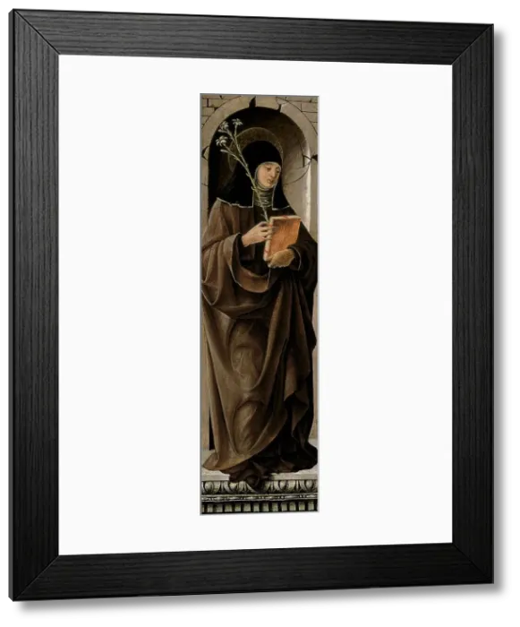 Framed Print : Saint Claire, 1470. Creator: Francesco del Cossa Framed Print : Saint Claire, 1470. Creator: Francesco del Cossa