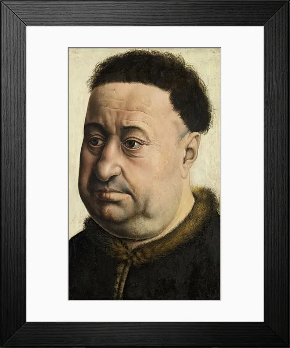 Framed Print : Portrait of a Stout Man. Robert de Masmines (?), 1425. Creator: Robert Campin Framed Print : Portrait of a Stout Man. Robert de Masmines (?), 1425. Creator: Robert Campin