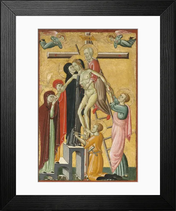 Framed Print : The Descent from the Cross, 1300. Creator: Master of Forli Framed Print : The Descent from the Cross, 1300. Creator: Master of Forli