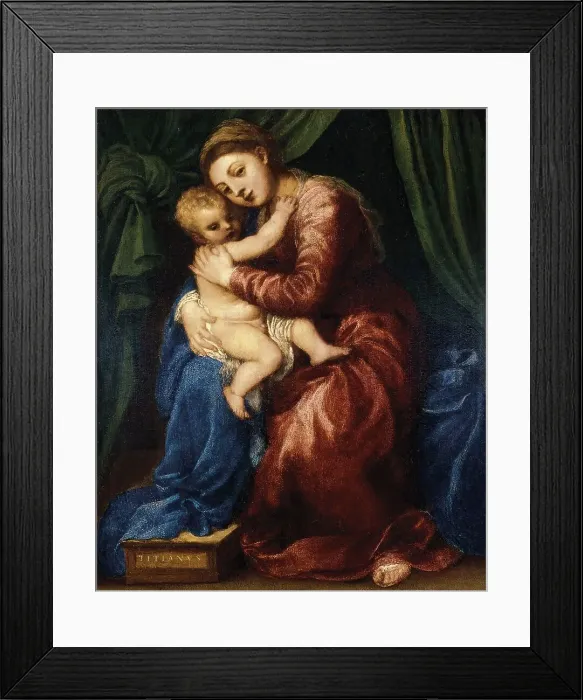 Framed Print : The Virgin and Child, 1540. Creator: Titian Framed Print : The Virgin and Child, 1540. Creator: Titian