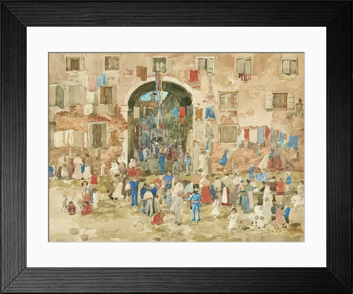 Framed Print : Riva degli Schiavoni, Castello (Venice), 1898. Creator: Maurice Brazil Prendergast Framed Print : Riva degli Schiavoni, Castello (Venice), 1898. Creator: Maurice Brazil Prendergast