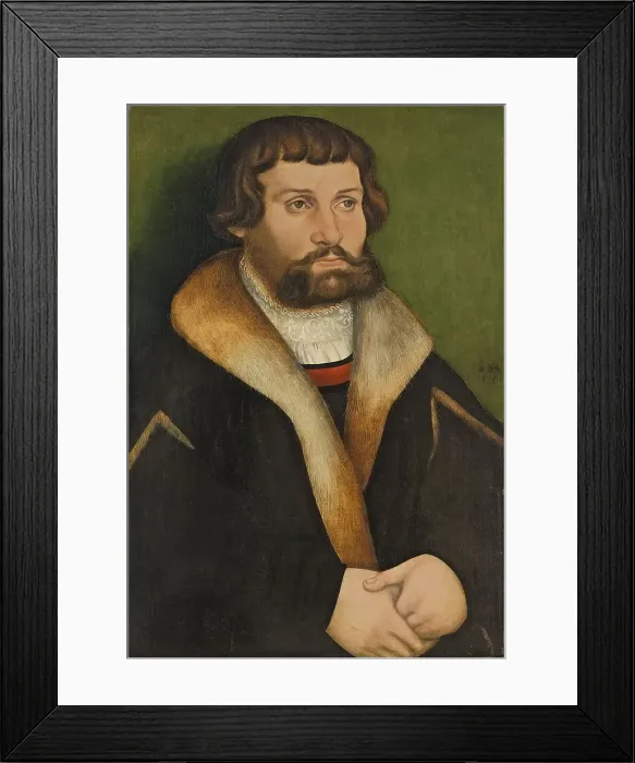 Framed Print : Portrait of a Bearded Man, 1534. Creator: Hans Cranach Framed Print : Portrait of a Bearded Man, 1534. Creator: Hans Cranach