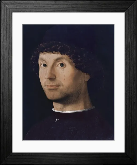 Framed Print : Portrait of a Man, 1472. Creator: Antonello da Messina Framed Print : Portrait of a Man, 1472. Creator: Antonello da Messina