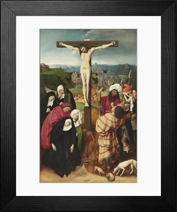 Framed Print : The Crucifixion, 1475. Creator: Gerard David Framed Print : The Crucifixion, 1475. Creator: Gerard David