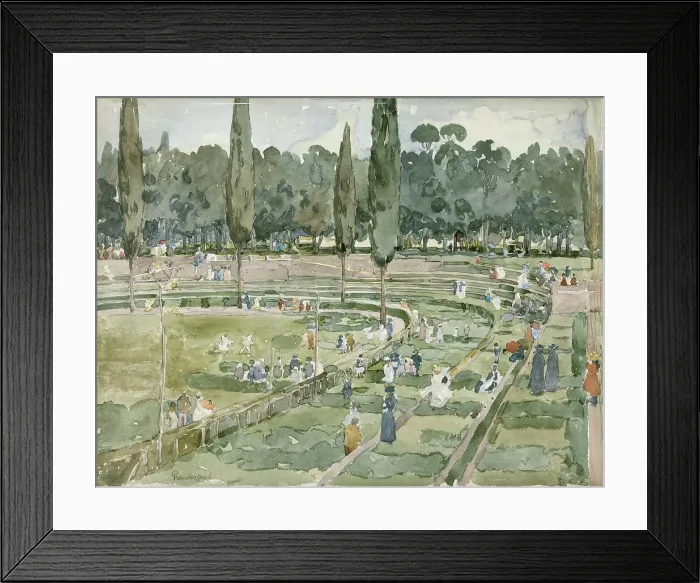 Framed Print : The Race Track (Piazza Siena, Borghese Gardens, Rome), 1898. Creator: Maurice Brazil Prendergast Framed Print : The Race Track (Piazza Siena, Borghese Gardens, Rome), 1898. Creator: Maurice Brazil Prendergast
