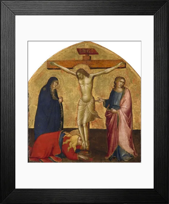 Framed Print : The Crucifixion, 1390. Creator: Agnolo Gaddi Framed Print : The Crucifixion, 1390. Creator: Agnolo Gaddi