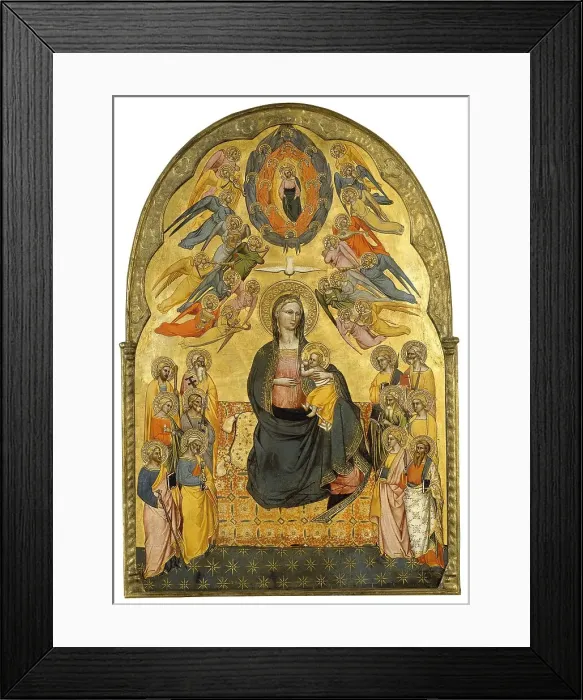 Framed Print : The Virgin of Humility with the Holy Father, the Holy Spirit and the twelve Apostles, 1375. Creator: Cenni di Francesco di Ser Cenni Framed Print : The Virgin of Humility with the Holy Father, the Holy Spirit and the twelve Apostles, 1375. Creator: Cenni di Francesco di Ser Cenni