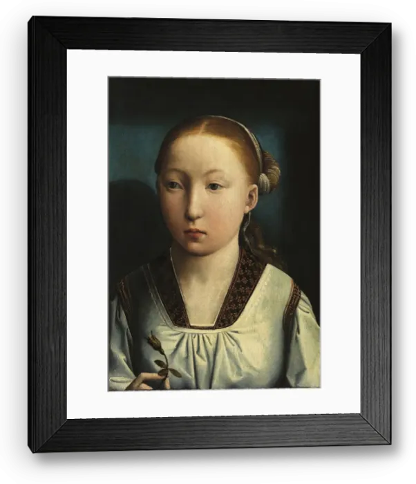 Framed Print : Portrait of an Infanta. Catherine of Aragon (?), 1496. Creator: Juan de Flandes, the Elder Framed Print : Portrait of an Infanta. Catherine of Aragon (?), 1496. Creator: Juan de Flandes, the Elder