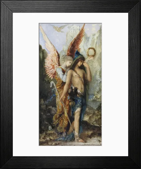 Framed Print : The Voices, 1880. Creator: Gustave Moreau Framed Print : The Voices, 1880. Creator: Gustave Moreau