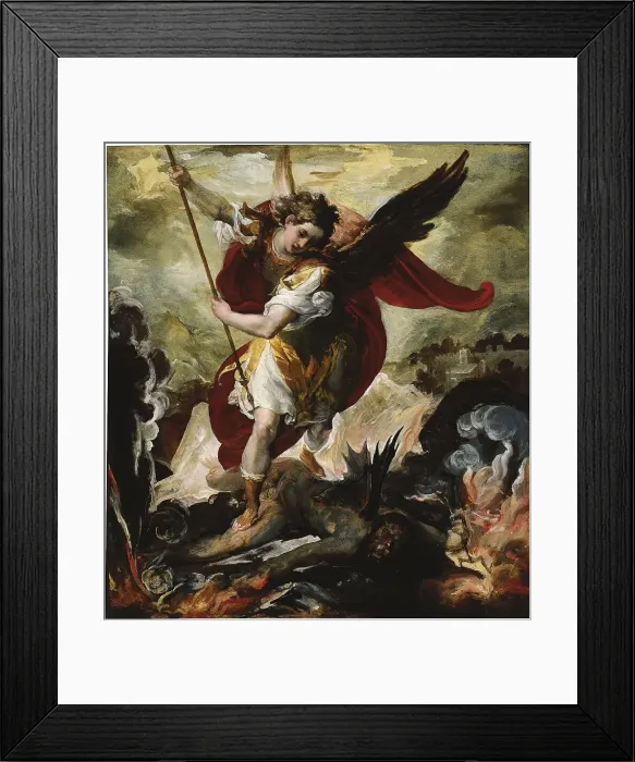 Framed Print : The Archangel Michael overthrowing Lucifer, 1656. Creator: Francesco Maffei Framed Print : The Archangel Michael overthrowing Lucifer, 1656. Creator: Francesco Maffei