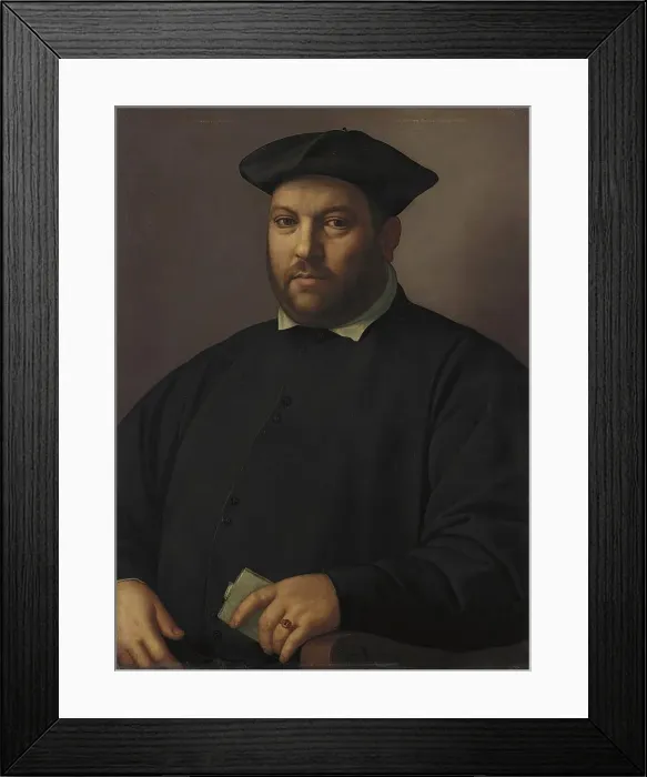 Framed Print : Portrait of a Nobleman of the Capponi Family, 1555. Creator: Ridolfo Ghirlandaio Framed Print : Portrait of a Nobleman of the Capponi Family, 1555. Creator: Ridolfo Ghirlandaio
