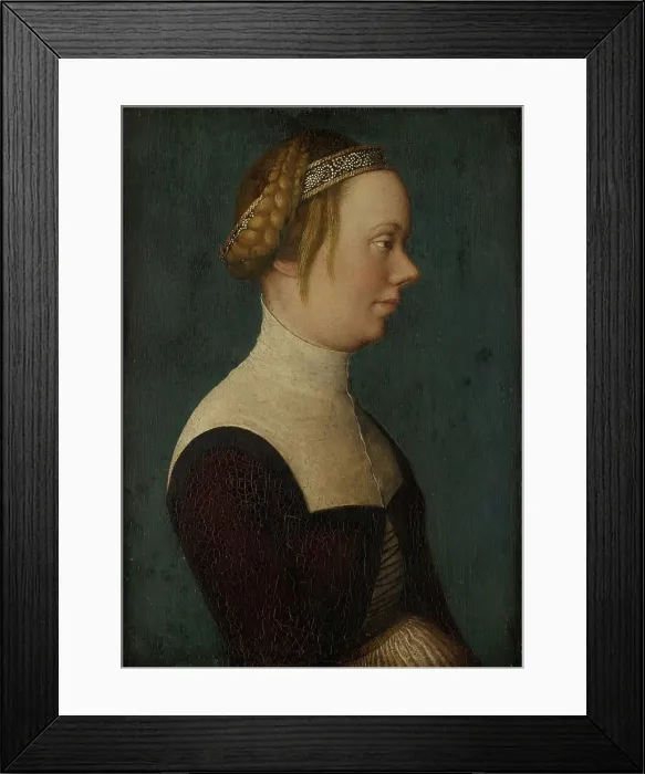 Framed Print : Portrait of a Woman, 1518. Creator: Hans Holbein the Elder Framed Print : Portrait of a Woman, 1518. Creator: Hans Holbein the Elder