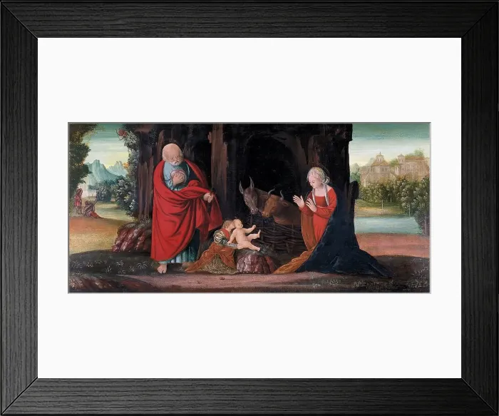 Framed Print : The Nativity, 1493. Creator: Bernardino Butinone Framed Print : The Nativity, 1493. Creator: Bernardino Butinone