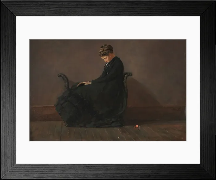 Framed Print : Portrait of Helena de Kay, 1872. Creator: Winslow Homer Framed Print : Portrait of Helena de Kay, 1872. Creator: Winslow Homer