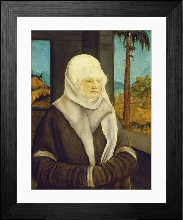 Framed Print : Portrait of a Woman of the Reuss Family, 1524. Creator: Wolf Huber Framed Print : Portrait of a Woman of the Reuss Family, 1524. Creator: Wolf Huber