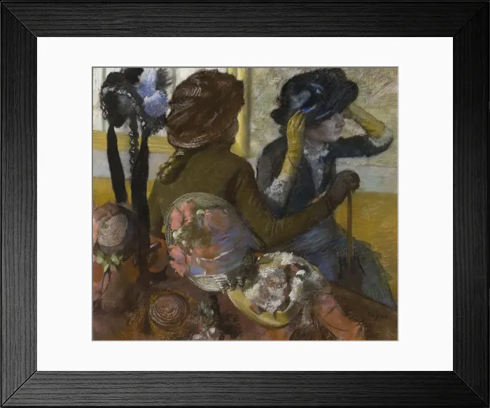 Framed Print : At the Milliner's, 1882. Creator: Edgar Degas Framed Print : At the Milliner's, 1882. Creator: Edgar Degas