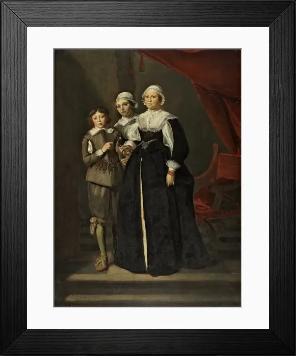 Framed Print : Portrait of Two Women and a Boy, 1632. Creator: Thomas de Keyser Framed Print : Portrait of Two Women and a Boy, 1632. Creator: Thomas de Keyser