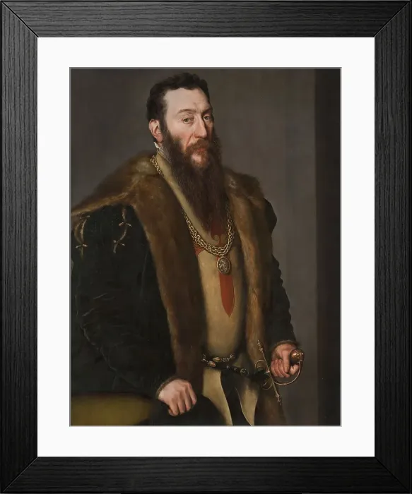 Framed Print : Portrait of Giovanni Battista di Castaldo, 1550. Creator: Antonis Mor Framed Print : Portrait of Giovanni Battista di Castaldo, 1550. Creator: Antonis Mor