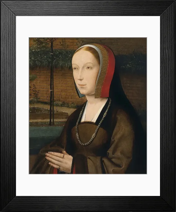 Framed Print : Portrait of a Female Donor, 1505. Creator: Jan Provoost Framed Print : Portrait of a Female Donor, 1505. Creator: Jan Provoost