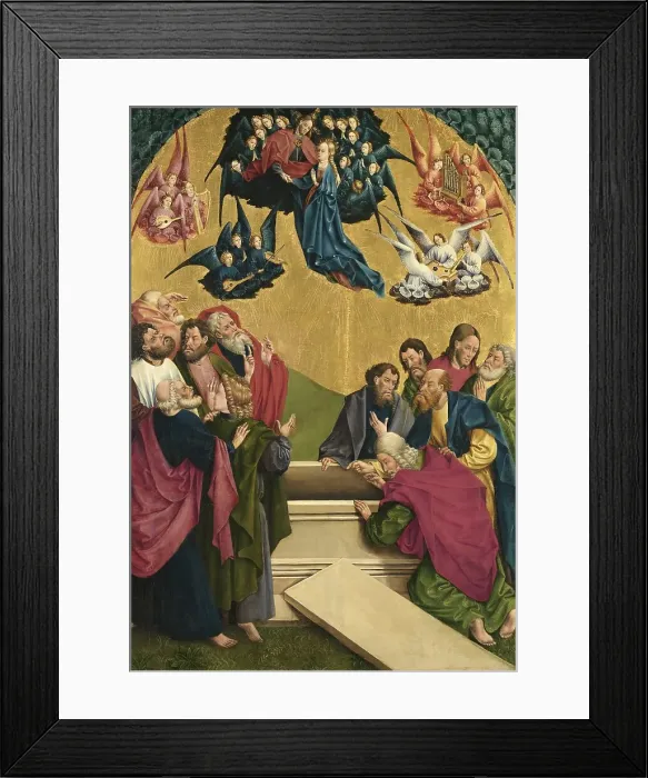 Framed Print : The Assumption of the Virgin, unknown date. Creator: Johann Koerbecke Framed Print : The Assumption of the Virgin, unknown date. Creator: Johann Koerbecke