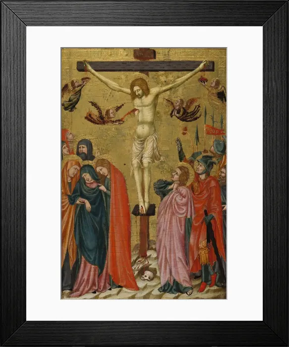 Framed Print : The Crucifixion, 1320. Creator: Master of the Pomposa Chapterhouse Framed Print : The Crucifixion, 1320. Creator: Master of the Pomposa Chapterhouse