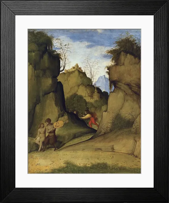 Framed Print : Pan and Syrinx, 1510. Creator: Giovanni Agostino da Lodi Framed Print : Pan and Syrinx, 1510. Creator: Giovanni Agostino da Lodi