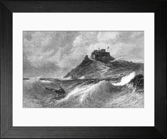 Framed Print : A Fresh Gale - Mount Orgueil, Jersey, by E. Hayes...Society of British Artists... 1869. Creator: Unknown Framed Print : A Fresh Gale - Mount Orgueil, Jersey, by E. Hayes...Society of British Artists... 1869. Creator: Unknown