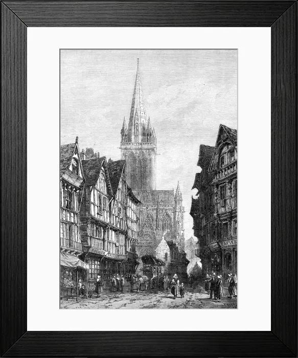 Framed Print : St. Pierre, Caen, by S. Read, in the exhibition of the Society of Painters in Water-Colours, 1868. Creator: William James Palmer Framed Print : St. Pierre, Caen, by S. Read, in the exhibition of the Society of Painters in Water-Colours, 1868. Creator: William James Palmer