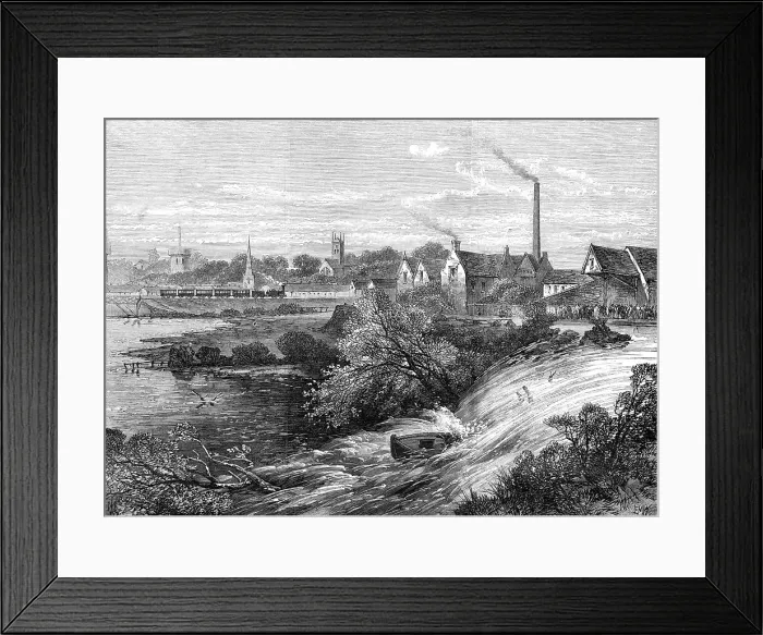 Framed Print : Bursting of the Napton and Warwick Canal, 1869. Creator: Unknown Framed Print : Bursting of the Napton and Warwick Canal, 1869. Creator: Unknown