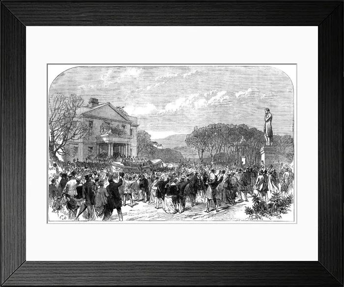 Framed Print : Christening of the Manchester and Salford Lifeboat in Peel Park, Salford, 1868. Creator: C. R Framed Print : Christening of the Manchester and Salford Lifeboat in Peel Park, Salford, 1868. Creator: C. R