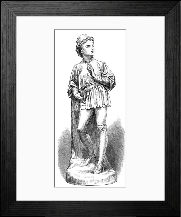 Framed Print : Whittington (sculpture), by C. R. Birch, in the Royal Academy Exhibition, 1869. Creator: Unknown Framed Print : Whittington (sculpture), by C. R. Birch, in the Royal Academy Exhibition, 1869. Creator: Unknown