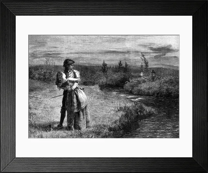 Framed Print : Fair Helen of Kirkconnel, by J. Archer, in the Exhibition of the Royal Academy, 1869. Creator: Unknown Framed Print : Fair Helen of Kirkconnel, by J. Archer, in the Exhibition of the Royal Academy, 1869. Creator: Unknown