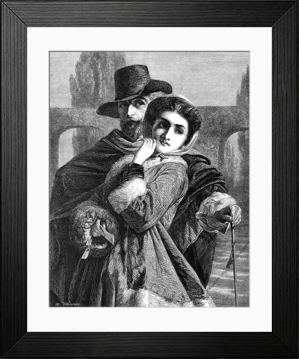Framed Print : The Guardian, by A. Elmore, R.A. in the Winter Exhibition at the French Gallery, Pall-Mall, 1865. Creator: W Thomas Framed Print : The Guardian, by A. Elmore, R.A. in the Winter Exhibition at the French Gallery, Pall-Mall, 1865. Creator: W Thomas