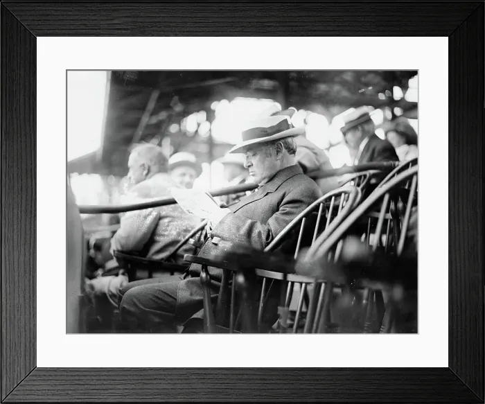 Framed Print : James S. Sherman, Wm. Taft's Vice President - first Vice President to throw out a ball at... 1912. Creator: Bain News Service Framed Print : James S. Sherman, Wm. Taft's Vice President - first Vice President to throw out a ball at... 1912. Creator: Bain News Service