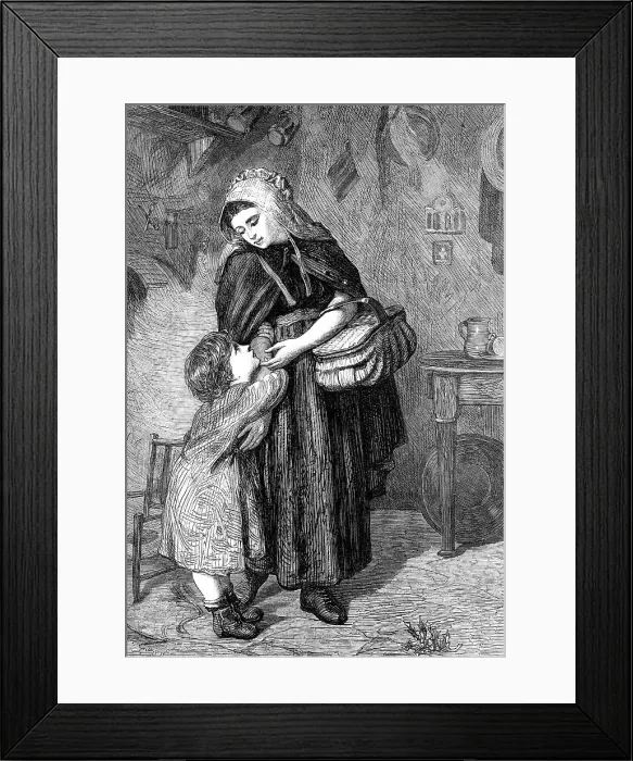 Framed Print : May I Go With You? by F. Shields, Winter Exhibition, Society of Painters in Water Colours, 1868. Creator: Unknown Framed Print : May I Go With You? by F. Shields, Winter Exhibition, Society of Painters in Water Colours, 1868. Creator: Unknown