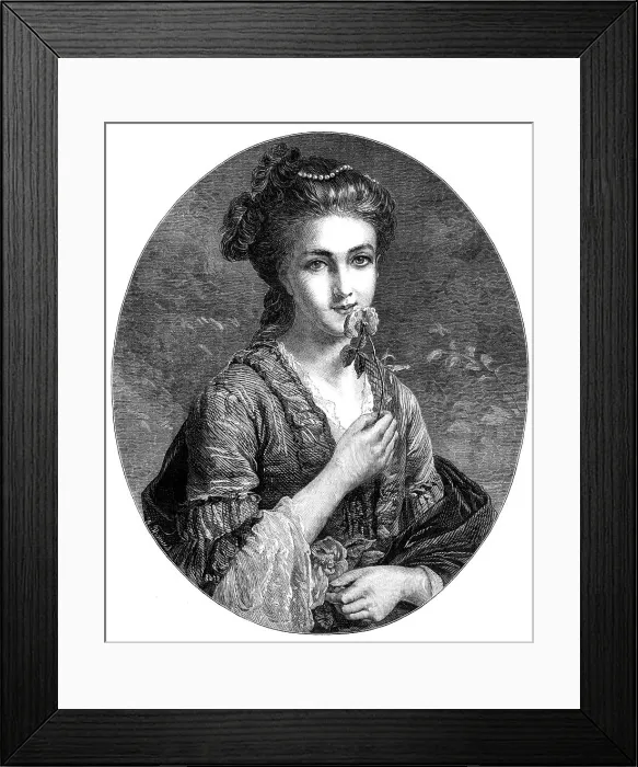 Framed Print : The Blonde, by Schlesinger, in MacLean's Gallery, Haymarket, 1869. Creator: W Thomas Framed Print : The Blonde, by Schlesinger, in MacLean's Gallery, Haymarket, 1869. Creator: W Thomas