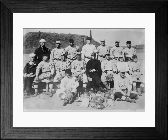 Framed Print : Baseball team, Naval Training School, 1917. Creator: Bain News Service Framed Print : Baseball team, Naval Training School, 1917. Creator: Bain News Service