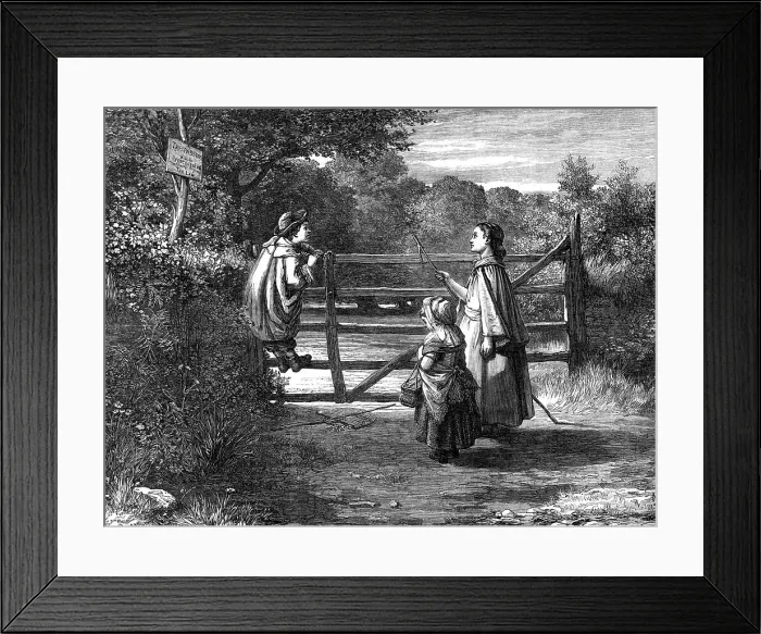 Framed Print : No Thoroughfare, by P. MacNab, in the Exhibition of the Society of British Artists, 1869. Creator: Unknown Framed Print : No Thoroughfare, by P. MacNab, in the Exhibition of the Society of British Artists, 1869. Creator: Unknown