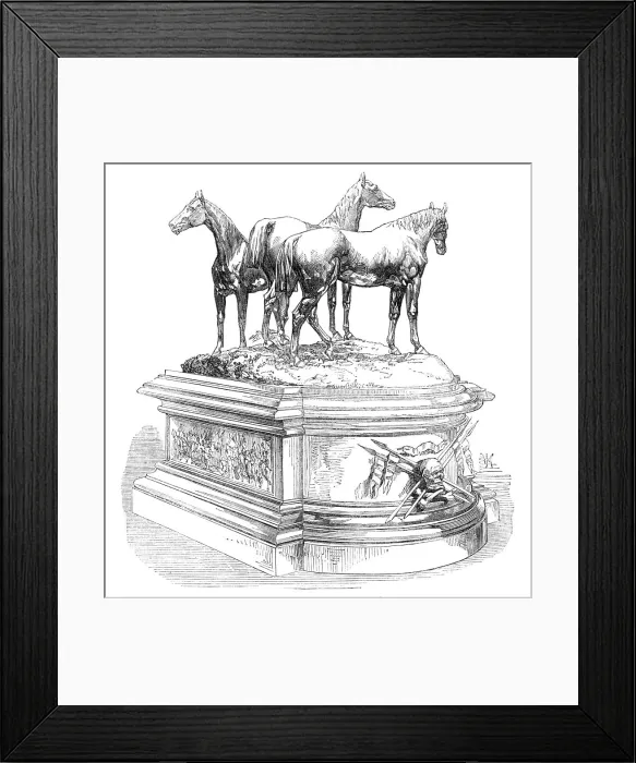 Framed Print : Centre ornament for the mess-table of the 17th Lancers, 1869. Creator: Unknown Framed Print : Centre ornament for the mess-table of the 17th Lancers, 1869. Creator: Unknown