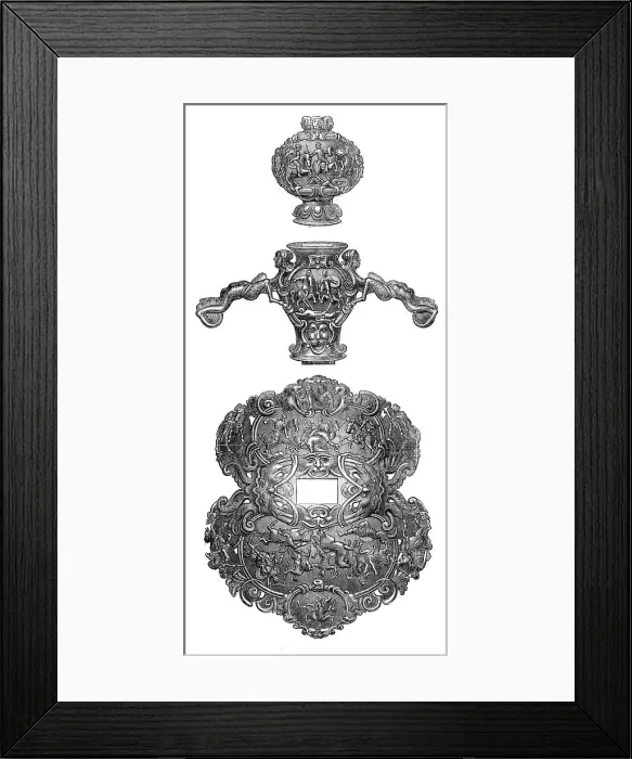 Framed Print : Art Collections in the South Kensington Museum: Cellini sword-hilt, 1869. Creator: Unknown Framed Print : Art Collections in the South Kensington Museum: Cellini sword-hilt, 1869. Creator: Unknown