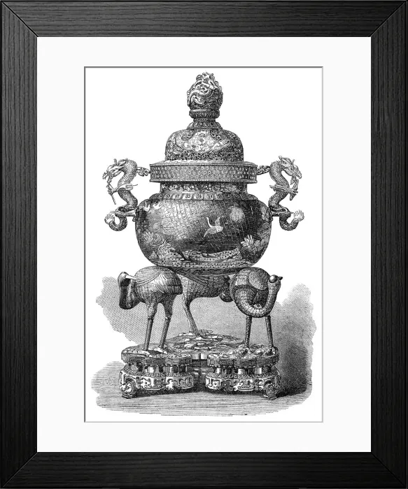 Framed Print : Chinese vase, purchased by the King of the Belgians, 1869. Creator: Unknown Framed Print : Chinese vase, purchased by the King of the Belgians, 1869. Creator: Unknown